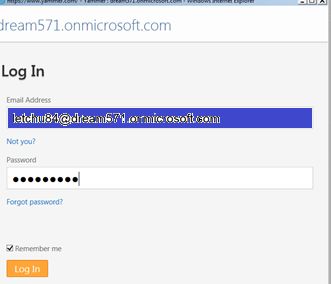 Login with your Yammer Account